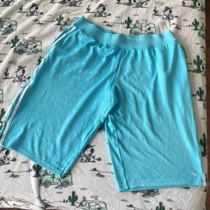 Athletic works light sky blue sports short capri workout yoga pants size XL16-18